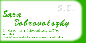 sara dobrovolszky business card